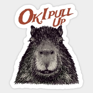 Capybara - Ok I pull up Sticker